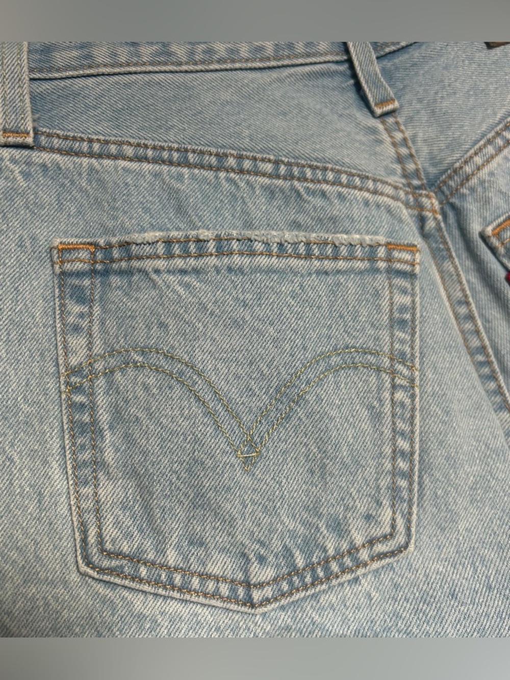 Levi's Premium High Rise Distressed Denim Cutoff Shorts - Picture 4 of 7